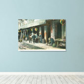 Uitzicht van een straat in Fish Alley Canvas Afdruk (Insitu (Houten vloer))