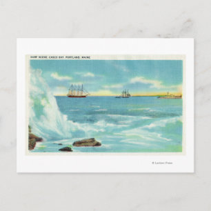Uitzicht van een Surf Scene, Wordt verzonden op Ca Briefkaart