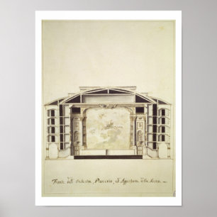 Uitzicht van een theater op het Grote Kanaal Poster