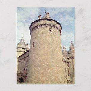 Uitzicht van een toren van het kasteel briefkaart