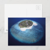Uitzicht van een tropisch eiland, Malediven Briefkaart (Voorkant / Achterkant)