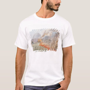Uitzicht van een uitbarsting van Mt. Vesuvius die  T-shirt
