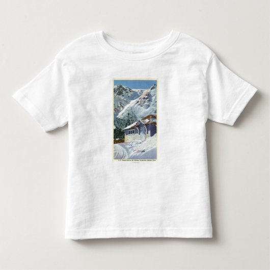 Uitzicht van een US Forest Service Ski Shelter Kinder Shirts (Voorkant)