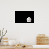 Uitzicht van een volle maan, ook shows Mars Poster (Keuken)