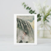 Uitzicht van een vrouw in de Herfst Briefkaart (Staand voorkant)