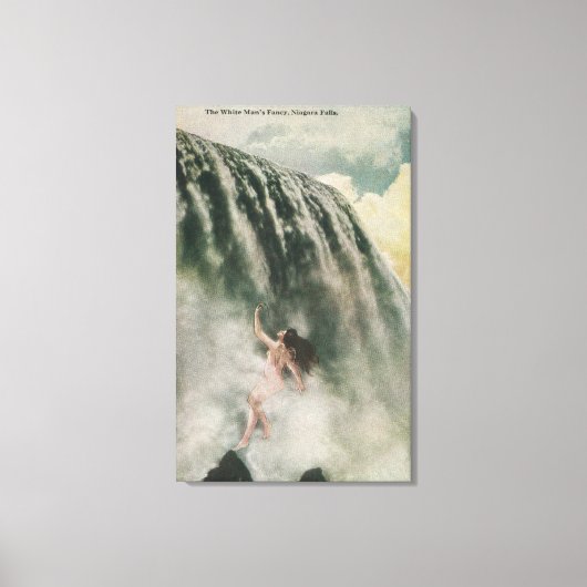 Uitzicht van een vrouw in de Herfst Canvas Afdruk (Voorkant)