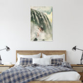 Uitzicht van een vrouw in de Herfst Canvas Afdruk (Insitu (Slaapkamer))