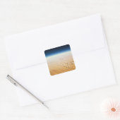 Uitzicht van een woestijn vanuit de lucht vierkante sticker (Envelop)