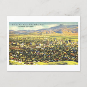  Uitzicht van El Paso, Texas, Briefkaart