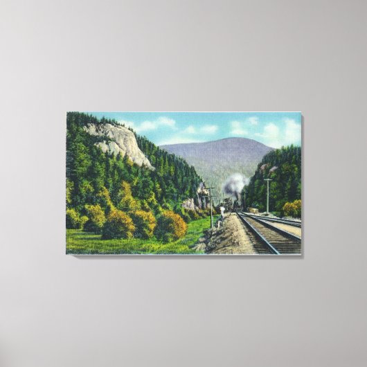 Uitzicht van Elephant's Head & Crawford Notch Entr Canvas Afdruk (Voorkant)