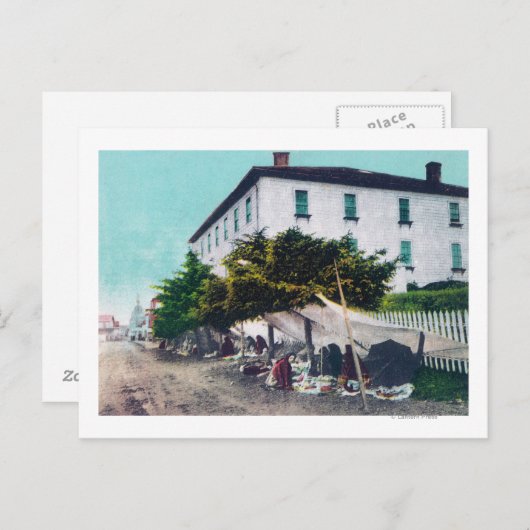 Uitzicht van Eskimo Curio Venders Sitka, AK Briefkaart (Voorkant / Achterkant)