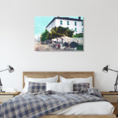 Uitzicht van Eskimo Curio Venders Sitka, AK Canvas Afdruk (Insitu (Slaapkamer))