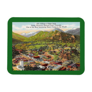 Uitzicht van Estes Park Colorado  Magneet