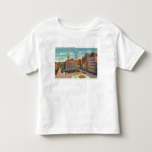 Uitzicht van Faneuil Hall, de wieg van de vrijheid Kinder Shirts (Voorkant)