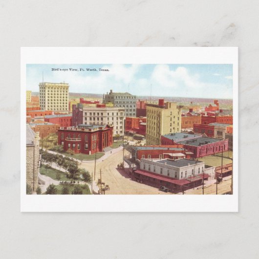  Uitzicht van Fort Worth, Texas, Skyline Briefkaart (Voorkant)
