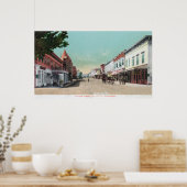 Uitzicht van Fourth Street San Rafael, CA Poster (Keuken)