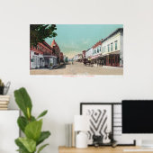 Uitzicht van Fourth Street San Rafael, CA Poster (Thuiskantoor)