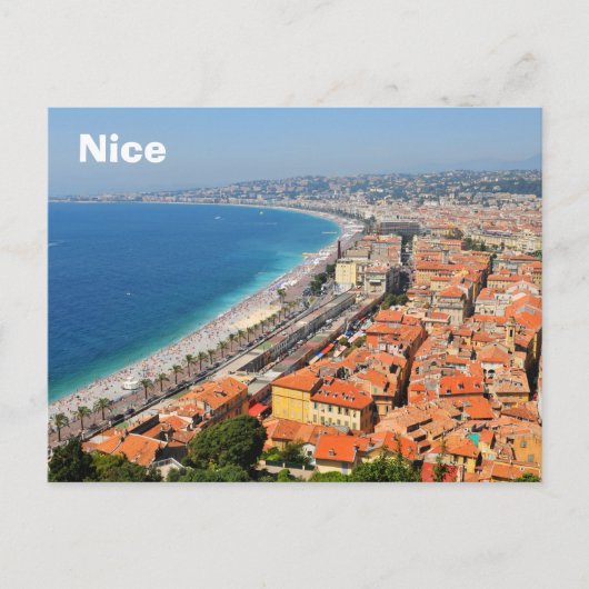 Uitzicht van Frans Riviera in Nice, Frankrijk Briefkaart (Voorkant)