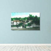 Uitzicht van Frans  voor buitenkant Canvas Afdruk (Insitu (Houten vloer))