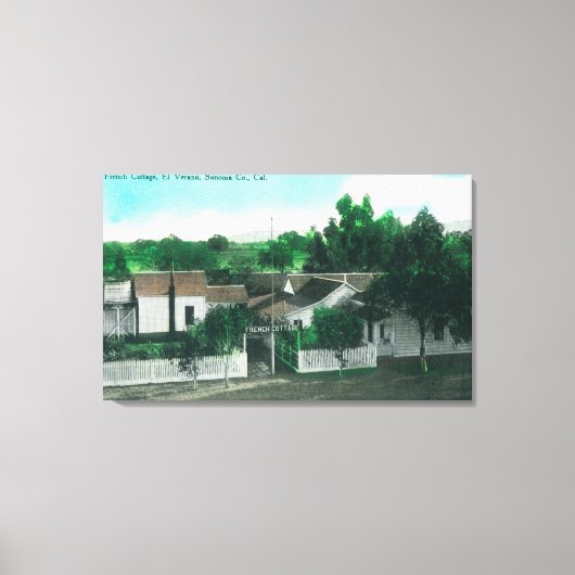 Uitzicht van Frans  voor buitenkant Canvas Afdruk (Voorkant)