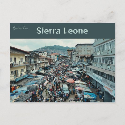Uitzicht van Freetown Sierra Leone Briefkaart (Voorkant)