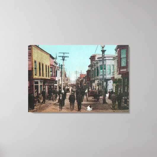 Uitzicht van Front StreetNome, AK Canvas Afdruk (Voorkant)