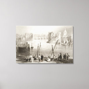 Uitzicht van Galway van de Claddagh Canvas Afdruk