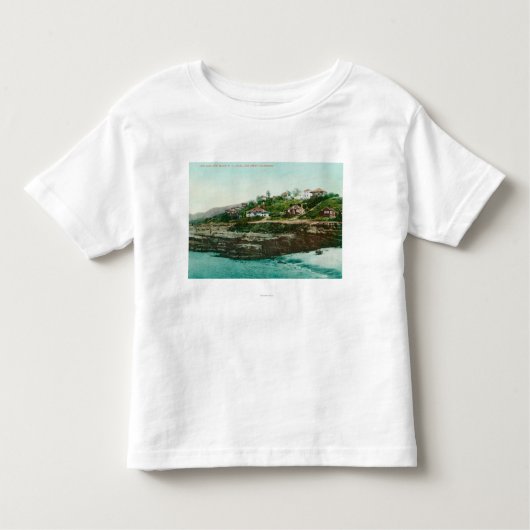 Uitzicht van gewassen en strand van de lucht te la kinder shirts (Voorkant)