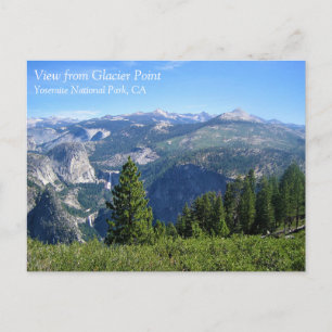 Uitzicht van Glacier Point, Yosemite, CA-Briefkaar Briefkaart