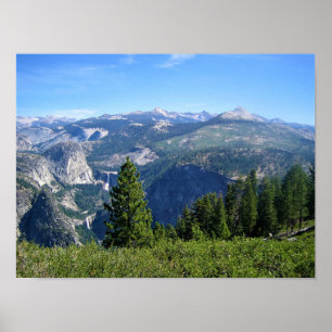 Uitzicht van Glacier Point, Yosemite, CA Poster