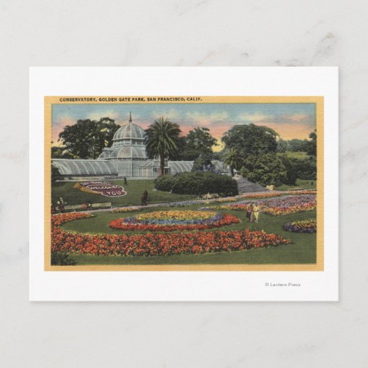 Uitzicht van Golden Gate Park & Conservatory Briefkaart (Voorkant)