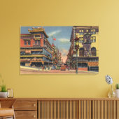 Uitzicht van Grant Avenue, Chinatown Canvas Afdruk (Insitu (Woonkamer))