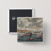 Uitzicht van Gravesend met troepen Vierkante Button 5,1 Cm (Voorkant /achterkant)