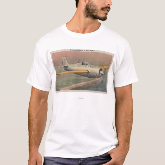 Uitzicht van Grumman F4F-3-U.S. Navy Fighter T-shirt (Voorkant)