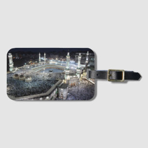 Uitzicht van Hadj-pelgrims aan de Ka'aba, Mekka Bagagelabel