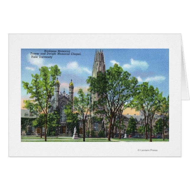 Uitzicht van Harkness Memorial Tower, Dwight Chape (Voorkant Horizontaal)