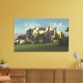 Uitzicht van Herbert Hoover's Home, Stanford U. Canvas Afdruk (Insitu (Woonkamer))