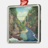 Uitzicht van Herfst Creek Gorge Metalen Ornament (Links)