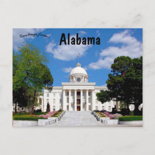 Uitzicht van het Alabama State Capitol in Montgome Briefkaart
