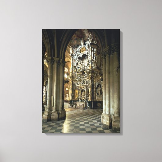 Uitzicht van het altaar en het "Transparente", c.1 Canvas Afdruk (Voorkant)