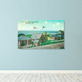 Uitzicht van het Amerikaanse reddingsstation Golde Canvas Afdruk (Insitu (Houten vloer))