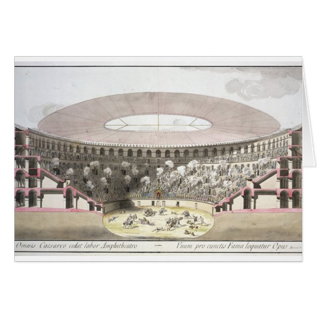 Uitzicht van het amfitheater van Caesar (kleurenli (Voorkant Horizontaal)