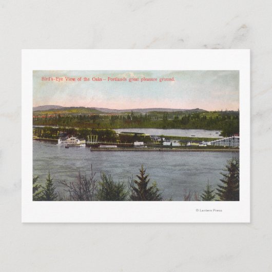 Uitzicht van het Amusement Park Oaks Briefkaart (Voorkant)