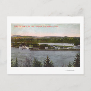 Uitzicht van het Amusement Park Oaks Briefkaart