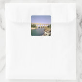 Uitzicht van het aquaduct, gebouwd c.19 BC Vierkante Sticker (Tas)