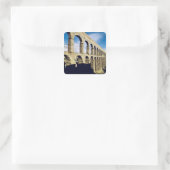 Uitzicht van het aquaduct vierkante sticker (Tas)
