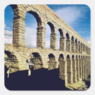 Uitzicht van het aquaduct vierkante sticker