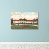 Uitzicht van het badpaviljoen canvas afdruk (Insitu (Houten vloer))