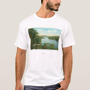Uitzicht van het benedenmeer van het meer van Bluf T-shirt