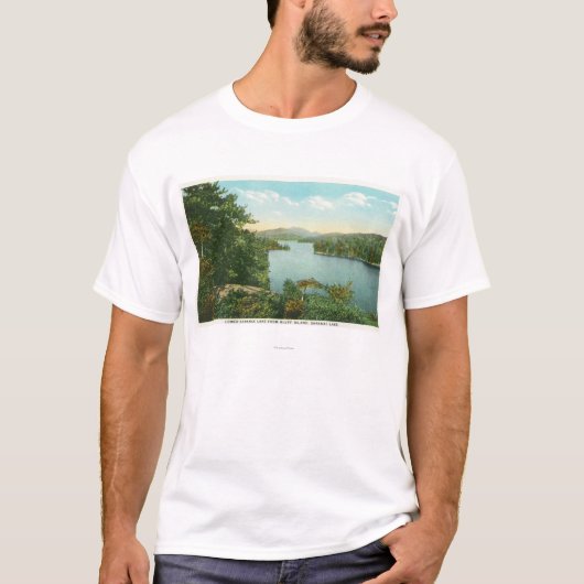 Uitzicht van het benedenmeer van het meer van Bluf T-shirt (Voorkant)